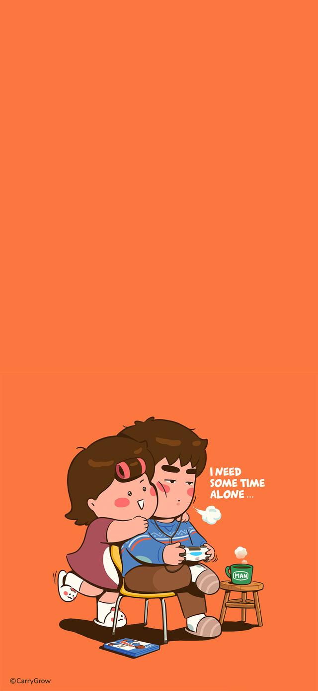 情侣横屏壁纸,高清情侣壁纸(最全小情侣的日常插画图片)