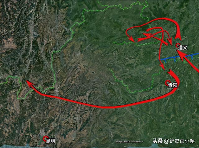 四渡赤水路线图，四渡赤水路线动画演示（毛主席的四渡赤水究竟有多牛）