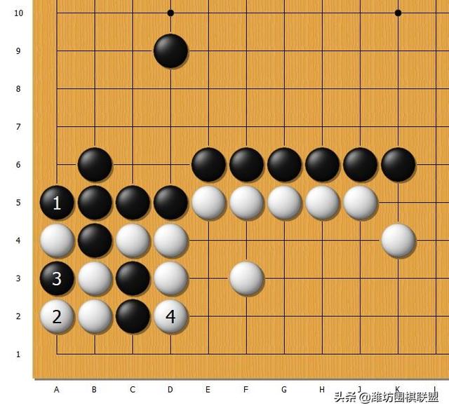 围棋三十六种杀法，围棋的基本杀法——虎口逃生杀法（8种\