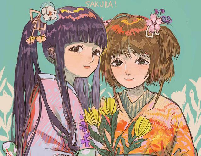 动漫头像/复古风微信，动漫头像/复古风（动漫风女生插画头像）