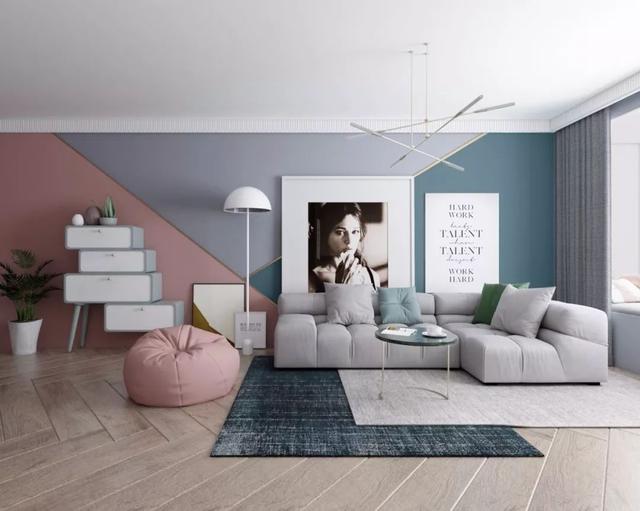 如何选择墙面漆颜色，一面墙刷多种颜色