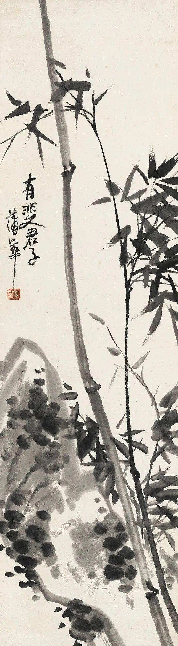 竹子国画,"海上画派"中国画三大巨头之一的蒲华笔下的竹子不同于郑