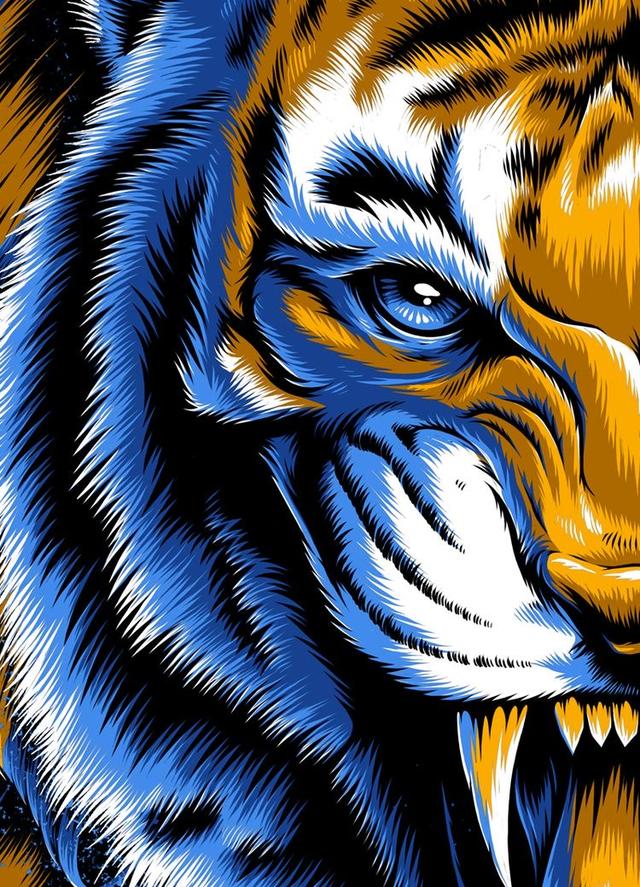 壁纸图片大全墙纸霸气，霸气壁纸（壁纸，画的老虎也可以很霸气）