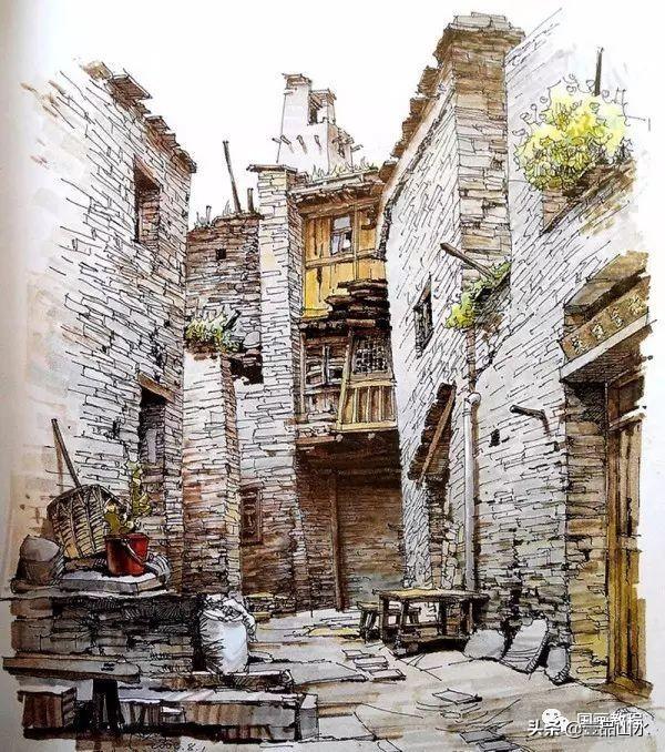 彩绘风景，彩绘风景图片简单 初学者（夏克梁的水彩手绘风景作品欣赏）