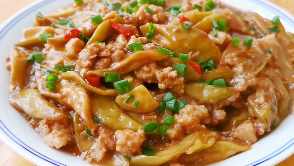 图片[1]-【肉末烧茄子】做法步骤图 比做红烧的香 好吃不油腻-起舞食谱网