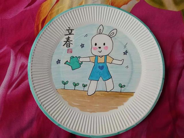 小学生盘子画漂亮图片