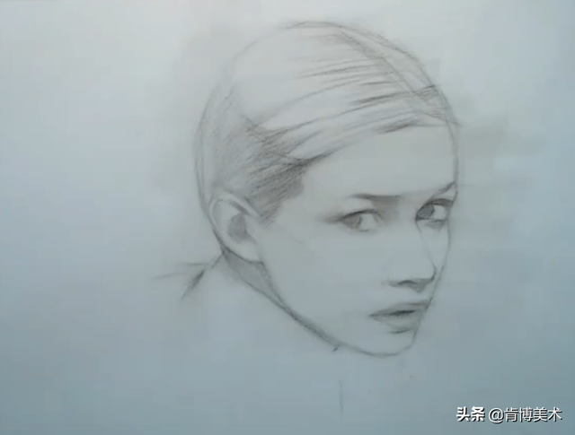 素描美少女教程，素描美女人像步骤教程