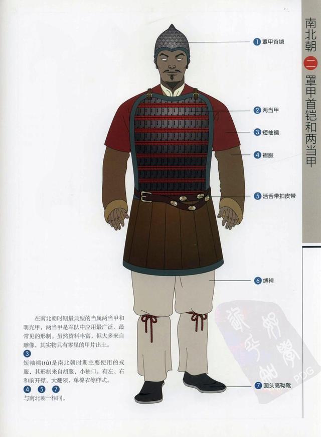 古代男子服饰的图解，周朝男子服装，详细描述（中国古代历代将士盔甲彩图）