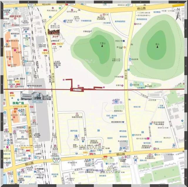 江苏徐州地铁一号线规划图，徐州地铁一号线18个站点出入口位置图曝光