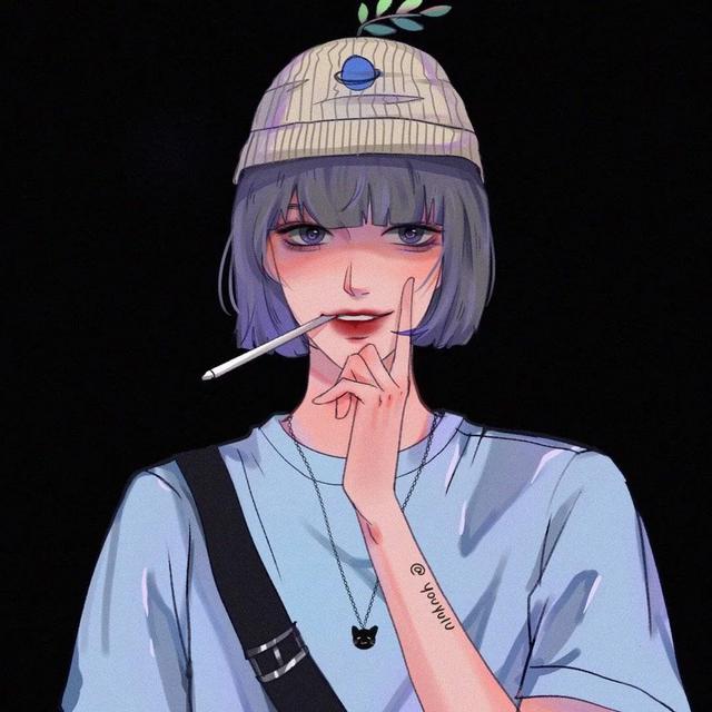 女生手机挡脸头像，女生头像一一手机遮脸微信（温柔好看的手绘女生插画头像合集来袭）