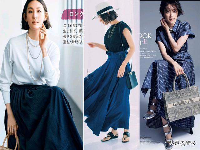 藏蓝色裙子配什么颜色上衣好看，藏蓝色裙子配什么颜色上衣（绝美“蓝色穿搭”火了）