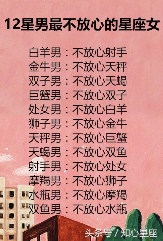 天蝎男最不放心的星座女，天蝎男最舍不得的星座女（12星男最不放心的星座女）