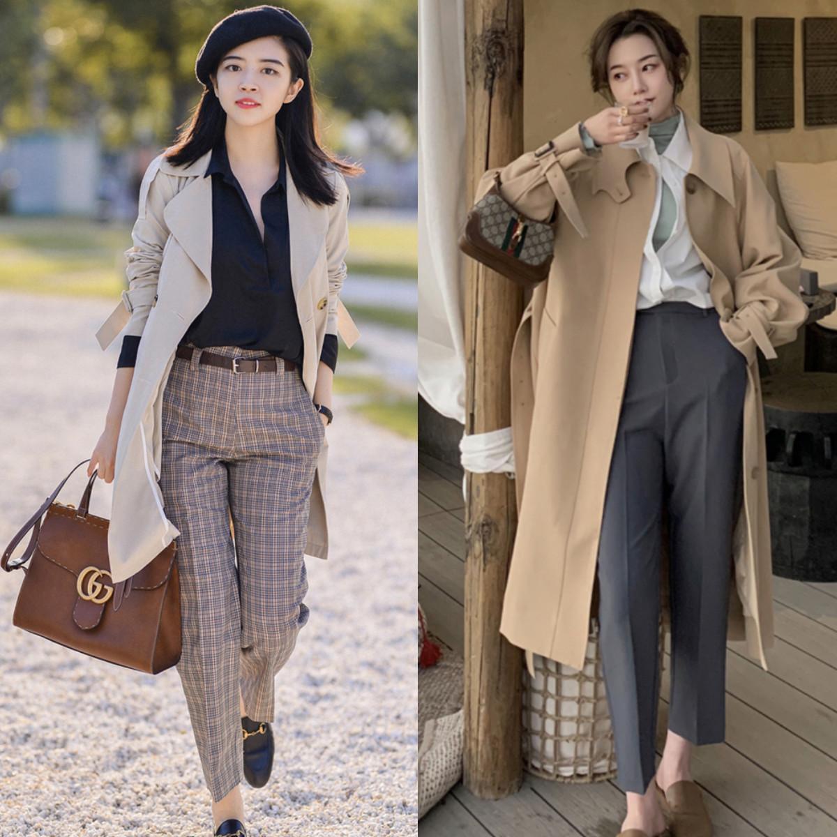 风衣搭配什么裤子好看,风衣外套搭配什么裤子好看(关键还时髦上档次)