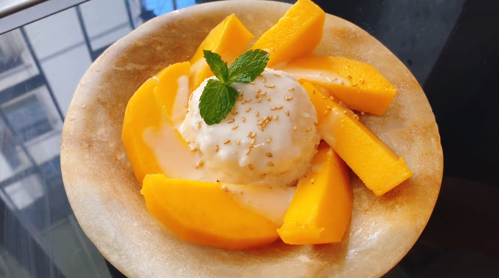 【芒果糯米飯】做法步驟圖 半個小時搞定 出鍋比飯店還好吃-起舞食譜網