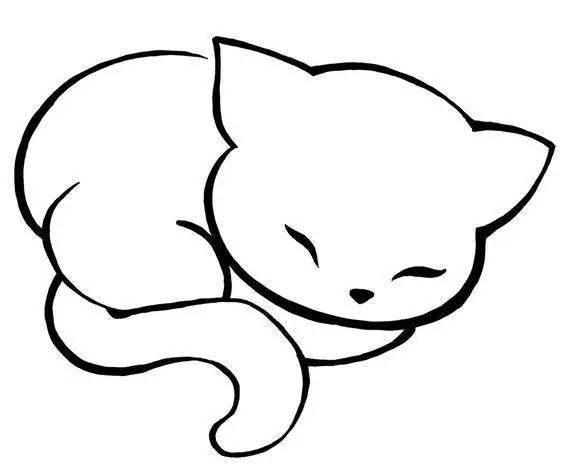 画最简单的小猫萌萌图片