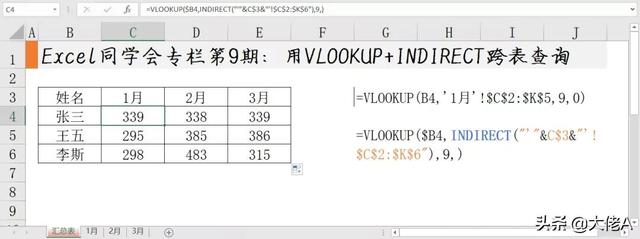 vlookup跨表查找相同数据，如何利用VLOOKUP函数跨表查找数据（又一组黄金搭档——VLOOKUP+INDIRECT）