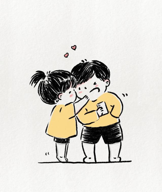 情侣插画图片，情侣插画图片用英语怎么说（一组小情侣的日常插画 ， ）