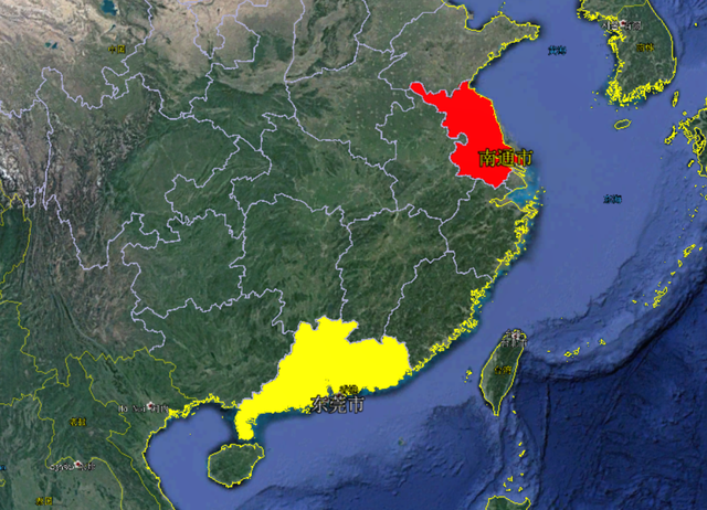 南通在中国的哪个位置，南通位于哪里（东莞和南通谁的综合实力更胜一筹）