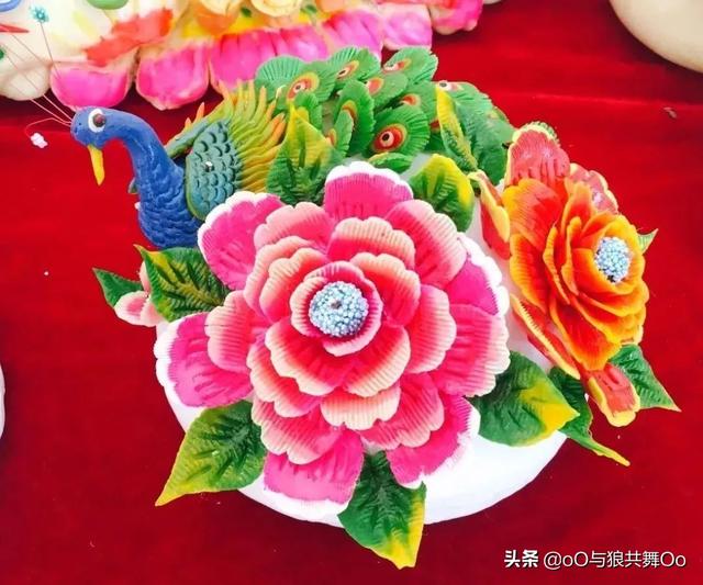 山西花馍馍图片，传统手艺手工花馍（山西民俗“蒸花馍”）