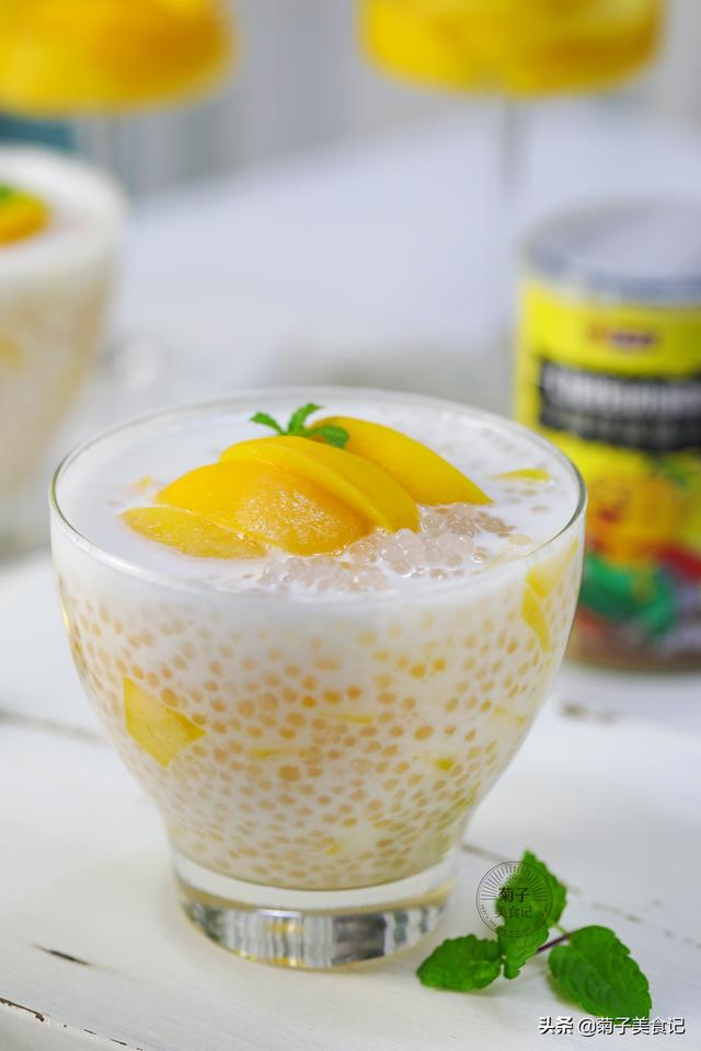 西米露是什么东西，西米的营养价值和副作用（夏季标配甜品黄桃西米露）