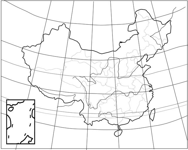 中国政区图简笔画,中国政区图简笔画彩色