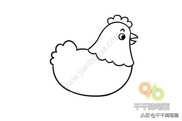 公鸡母鸡简笔画，公鸡母鸡简笔画彩色（一分钟学会画大公鸡和大母鸡）