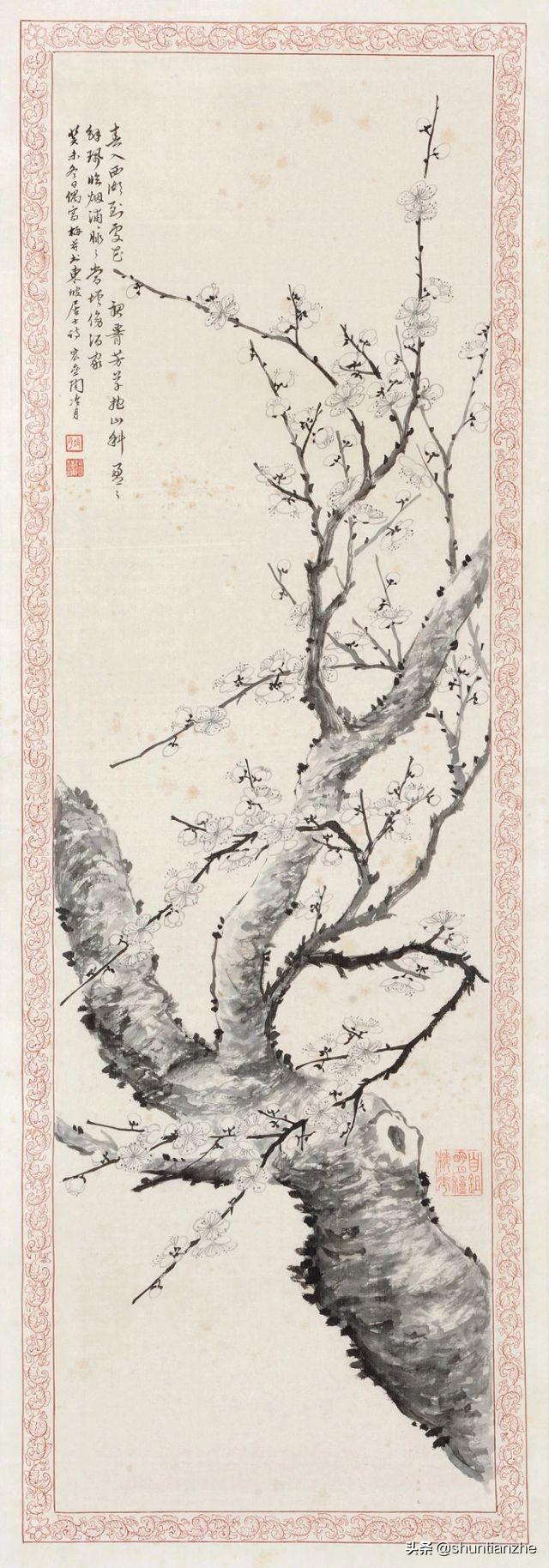 写意梅花100种画法，构图一百例，学完够用了