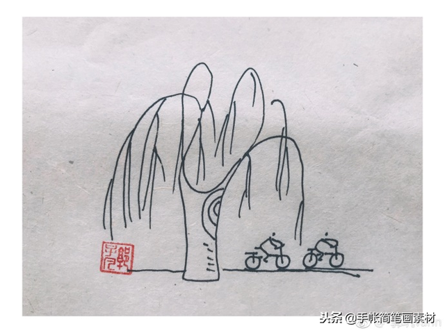 画简笔画：风景，风景画画简笔画（风景小画~寥寥几笔）