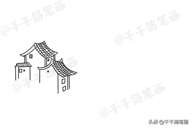 宝宝启蒙画：怎么画桥的简笔画，宝宝启蒙画（这组简笔画画出了陶渊明笔下田园风光意境）