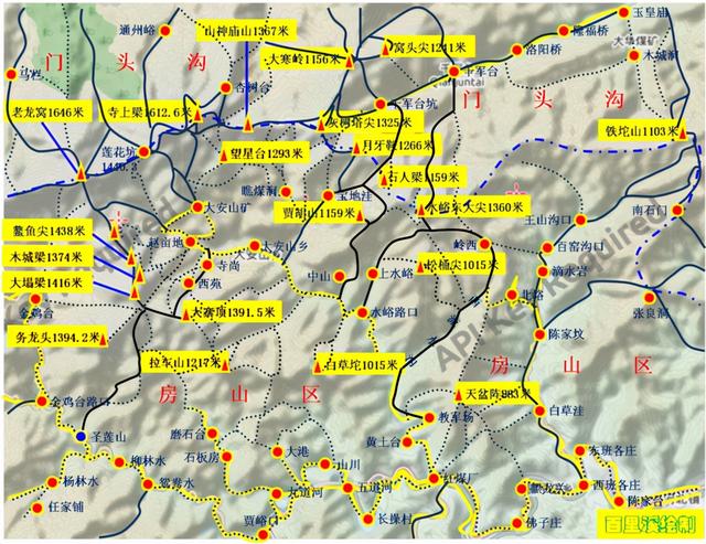 房山白云坨历史，北京及周边千米高山穿越路线概述