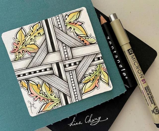 用圆规画出的精美图案，怎样用圆规画好看的图案（画出简单有创意的装饰禅绕画）