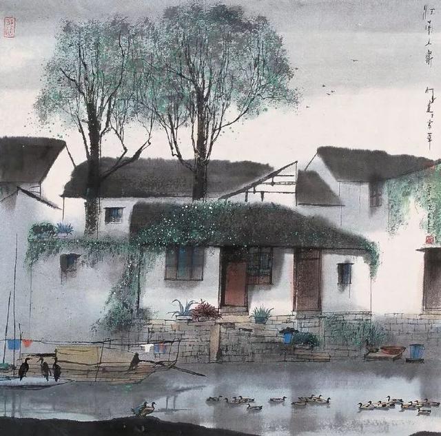 雨怎么画简笔画好看，雨简笔画图片大全（画里江南：春水碧于天）