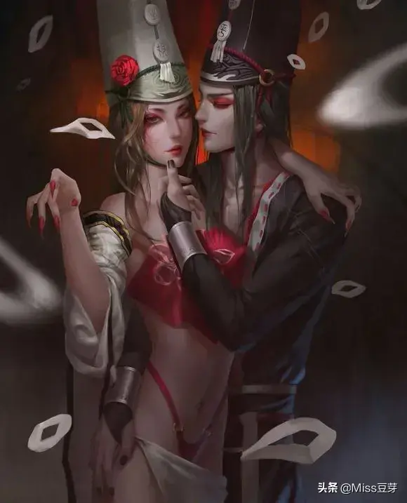 #阴阳师#@黑白无常，微信头像，#阴阳师#@黑白无常（黑白本一色，只因事无常）