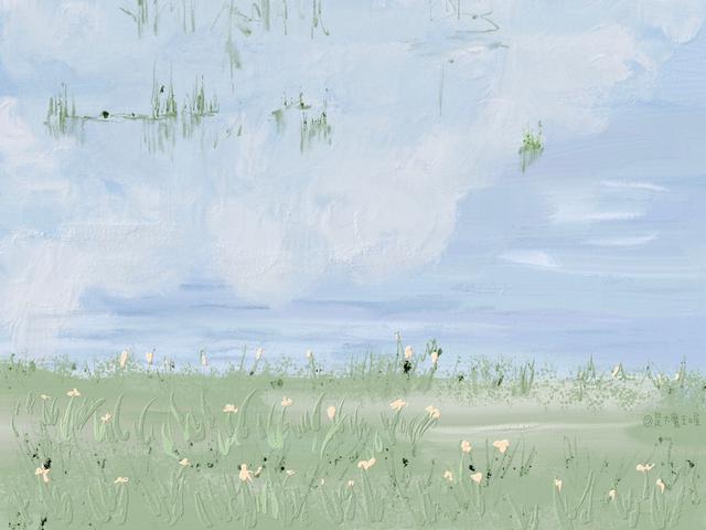 iPad壁纸，ipad壁纸高清（油画风iPad平板壁纸图片）