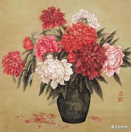 王天胜国画精品欣赏，现代工笔画院院长王天胜作品