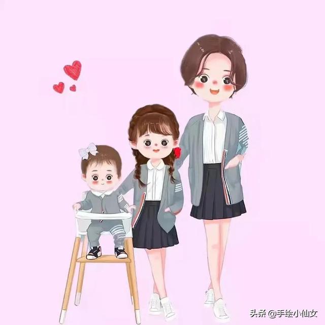 幼儿园图片卡通，多款卡通亲子漫画头像微信