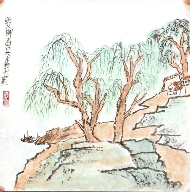 荷花池简笔画，荷花池简笔画手绘（美丽云浮——2020年云浮市庆祝六一儿童节少儿书画作品展）