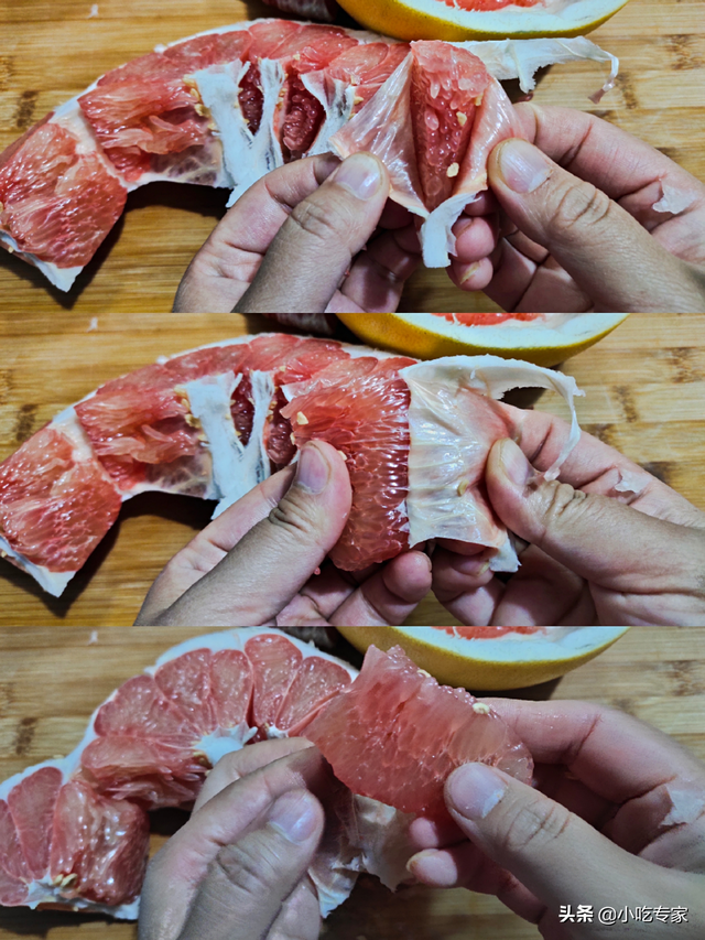 柚子怎么剥皮小妙招，不仅能剥出的完整的果肉