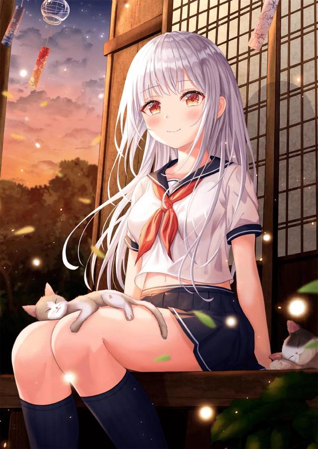 二次元女生图片,好看的二次元女生壁纸(画师フ二ィ的萌萌女孩插画作品