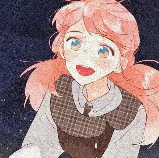 唯美的红色长发动漫卡通女生头像 鹿昔微信，唯美的红色长发动漫卡通女生头像 鹿昔（可可爱爱，运气不坏）