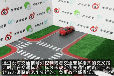 右转直行事故认定图解，27种常见全责交通事故动态图解收藏备用