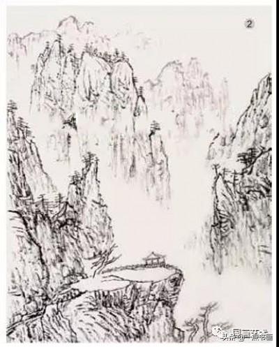 山水画作画构图的步骤顺序，青绿山水的构图程序