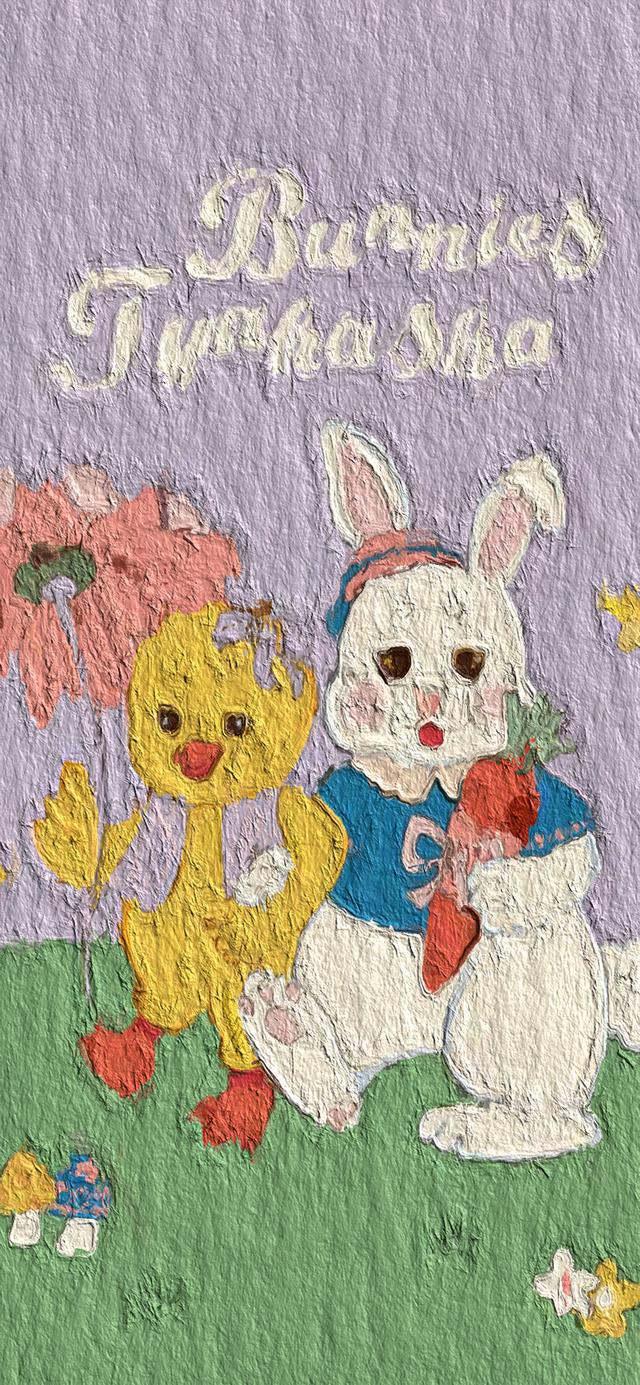 唯美卡通油画,卡通可爱油画(可爱油画风壁纸图片)