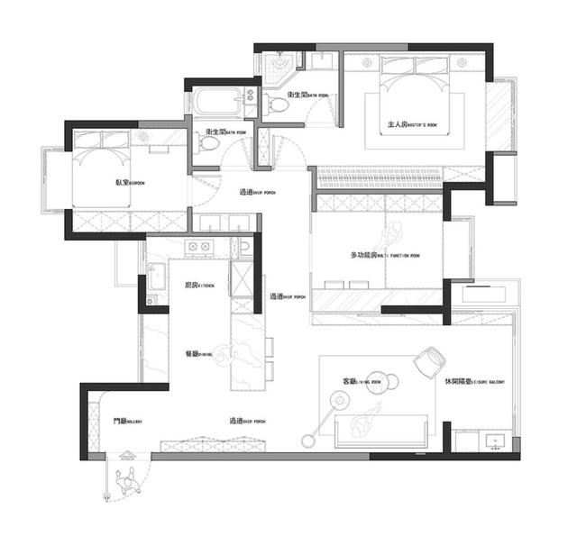 无门套门效果图，新款门套的效果图（他坚持不装门窗套）