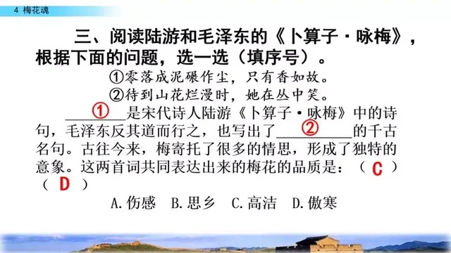 颇负盛名的拼音，颇负盛名的负字是什么意思（部编版五年级语文下册第四课《梅花魂》知识点及课堂测试题）