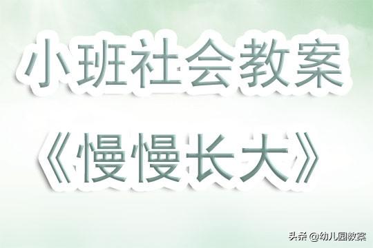 幼儿园小班社会教案，幼儿园小班社会教案20篇（幼儿园小班上学期社会教案《慢慢长大》含反思）