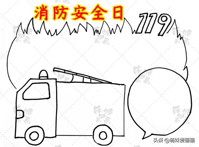 消防安全手抄报，消防安全手抄报资料（学画消防安全日主题手抄报）