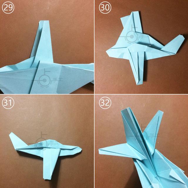 野马战斗机折纸教程图片