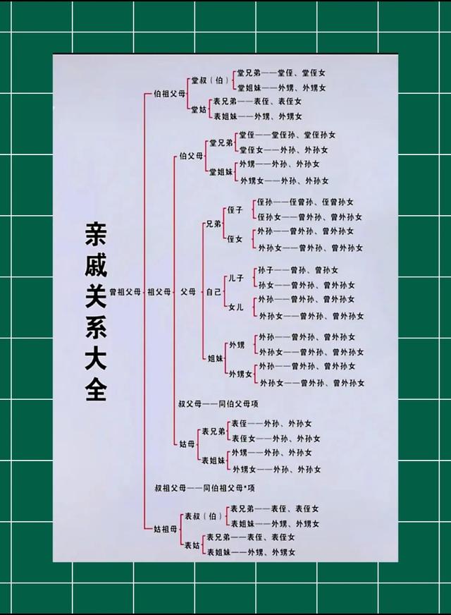 各种亲戚关系叫法，《亲属称谓与亲戚关系》——典藏图文版