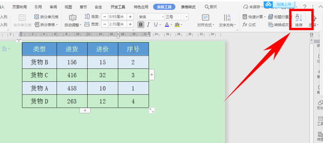 word表格排序，word表格升序排序怎么用（职场办公—Word）